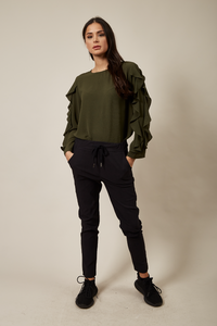 Stretch Trousers In Black