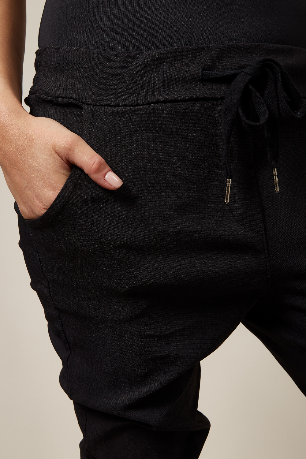 Stretch Trousers In Black