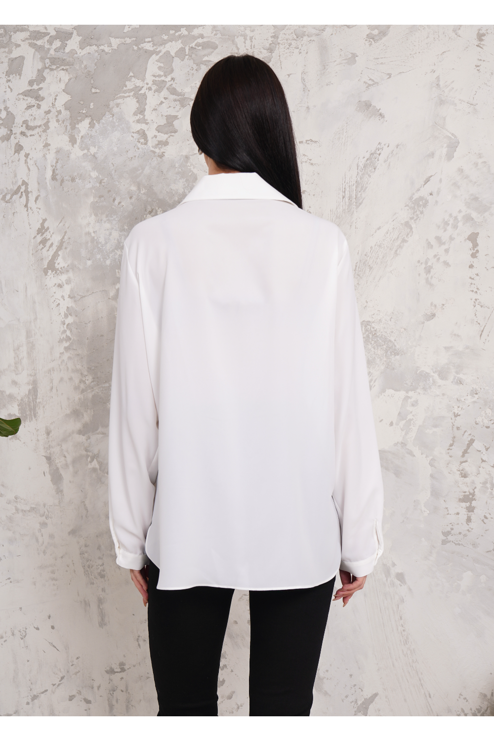Oversized Frill Detailed Long Sleeves Blouse Shirt in White