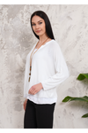Oversized Long Sleeves Double Layered Top in Light White