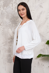 Oversized Long Sleeves Double Layered Top in Light White