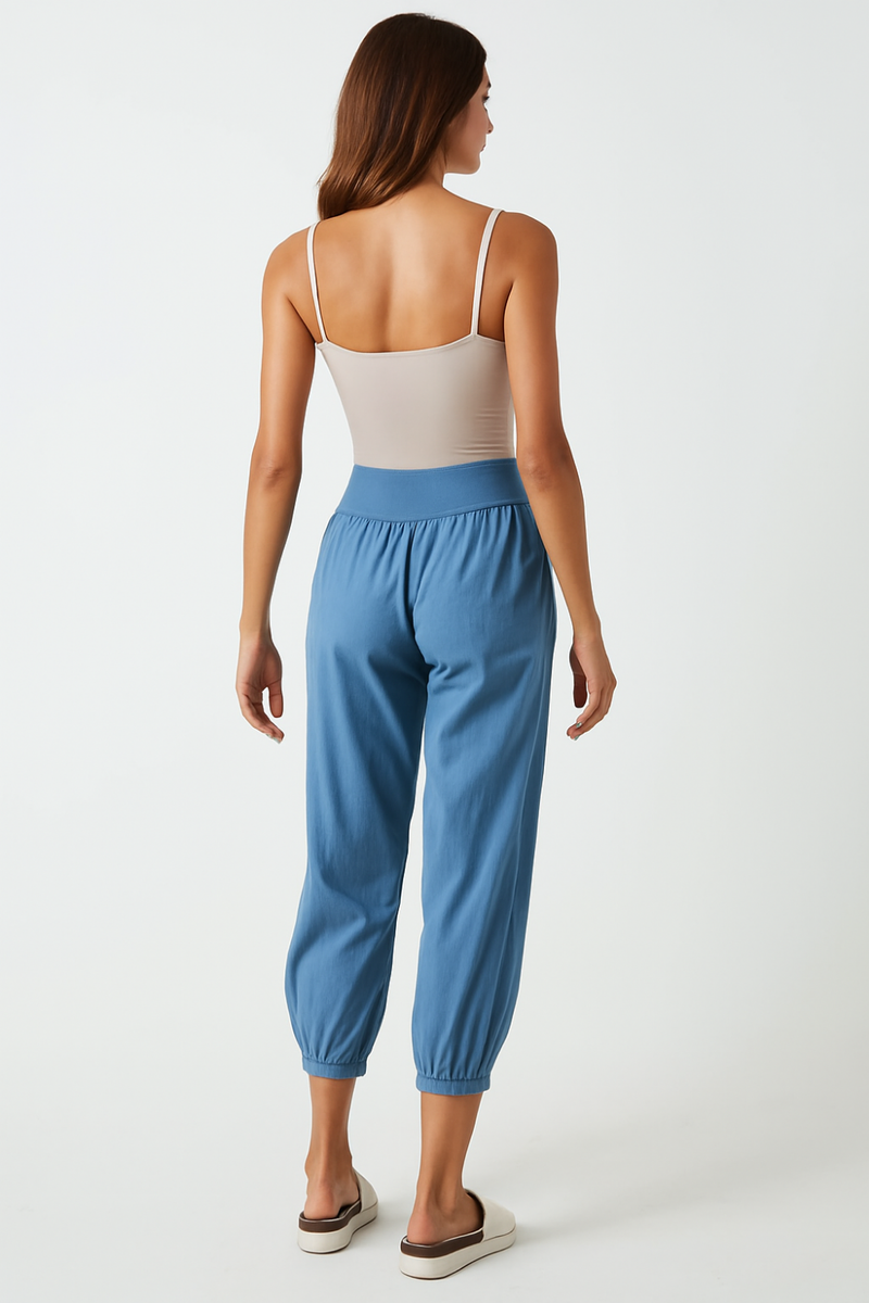 Relaxed Fit Button Detailed Trousers in Denim
