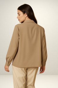 Tie Neck Oversized Top