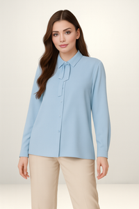Tie Neck Oversized Top