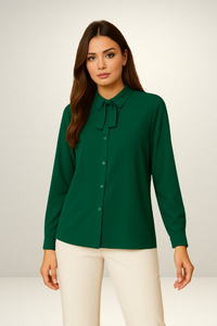Tie Neck Oversized Top