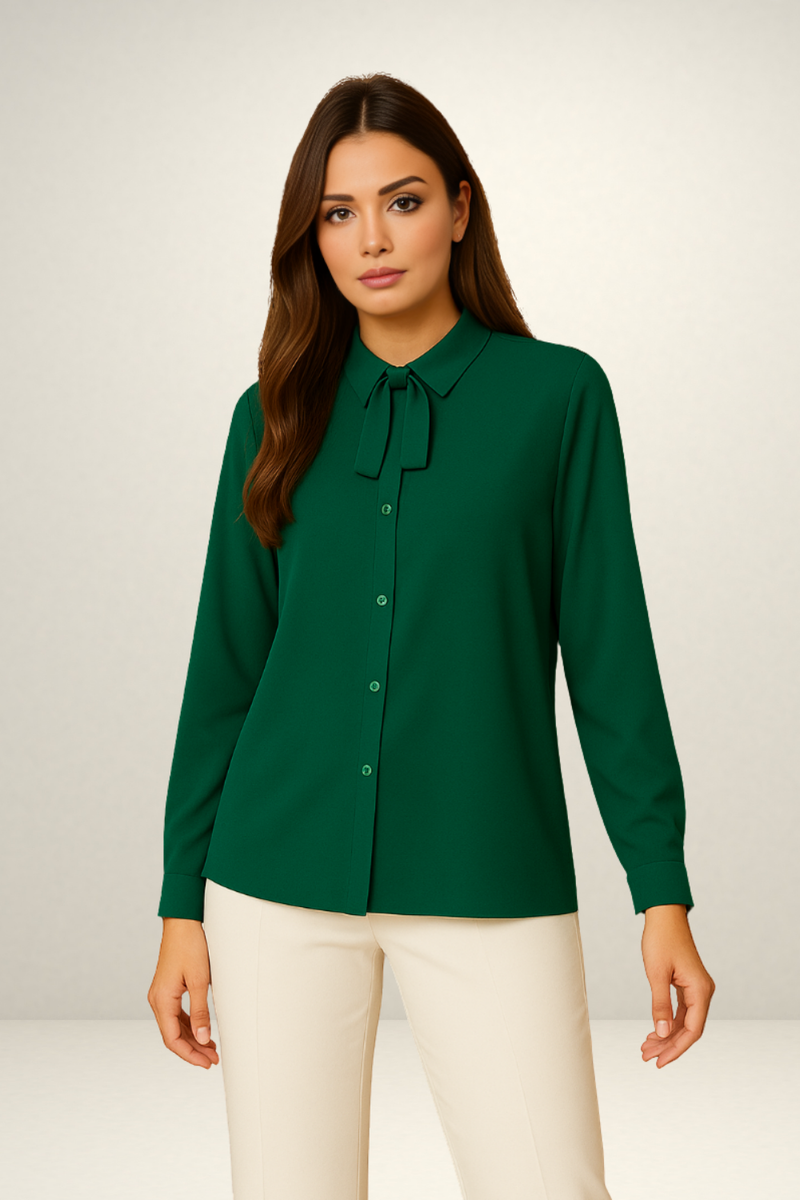 Tie Neck Oversized Top