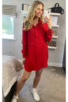 Long Sleeves Oversized Shirt In Red