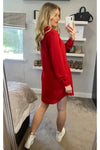 Long Sleeves Oversized Shirt In Red