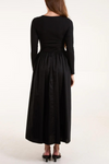 Relaxed Fit Long Sleeves Maxi Dress in Navy