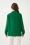Relaxed Fit Long Sleeves Blouse in Green