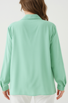 Relaxed Fit Long Sleeves Blouse in Mint
