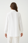 Relaxed Fit Long Sleeves Blouse in White