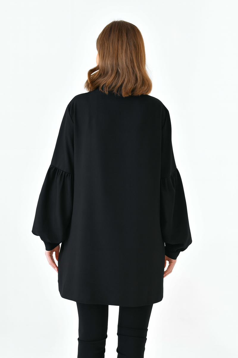 Oversized Balloon Sleeves Shirt Tunic