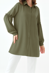 Oversized Balloon Sleeves Shirt Tunic