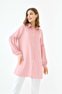 Oversized Balloon Sleeves Shirt Tunic