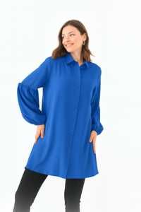 Oversized Balloon Sleeves Shirt Tunic