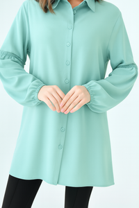 Oversized Balloon Sleeves Shirt Tunic