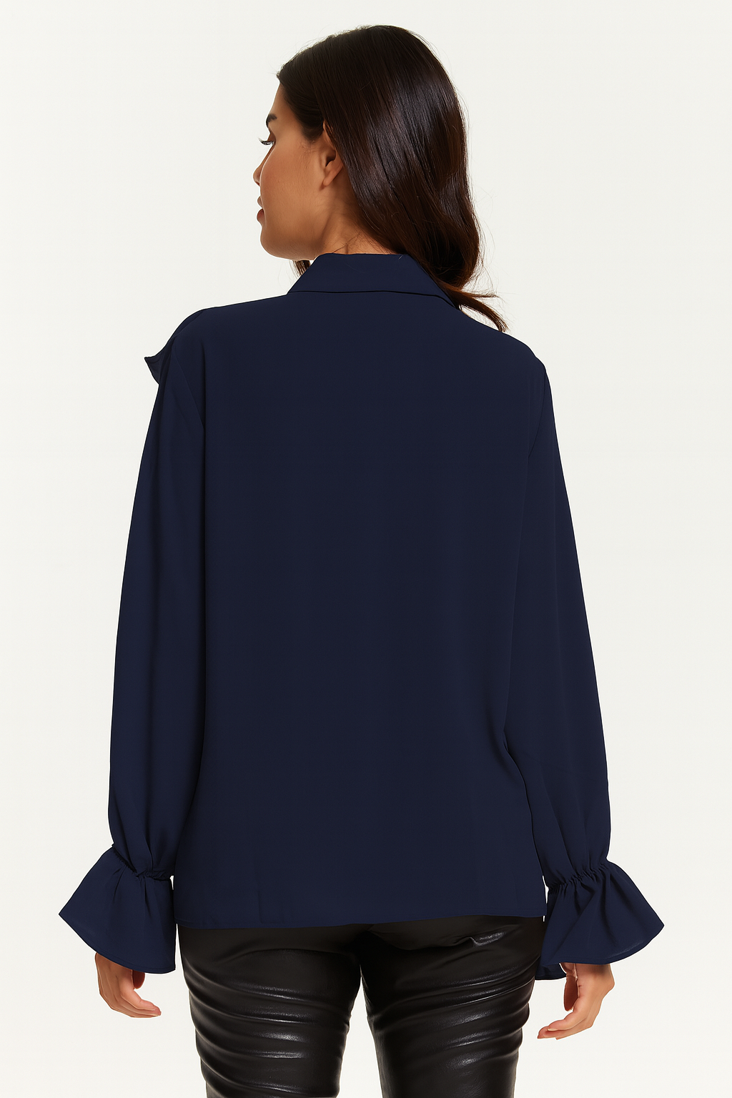 Oversized Frilled Front Shirt with Detailed Cuffs