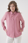 Relaxed Fit Long Sleeves Cuff Detailed Top in Pink