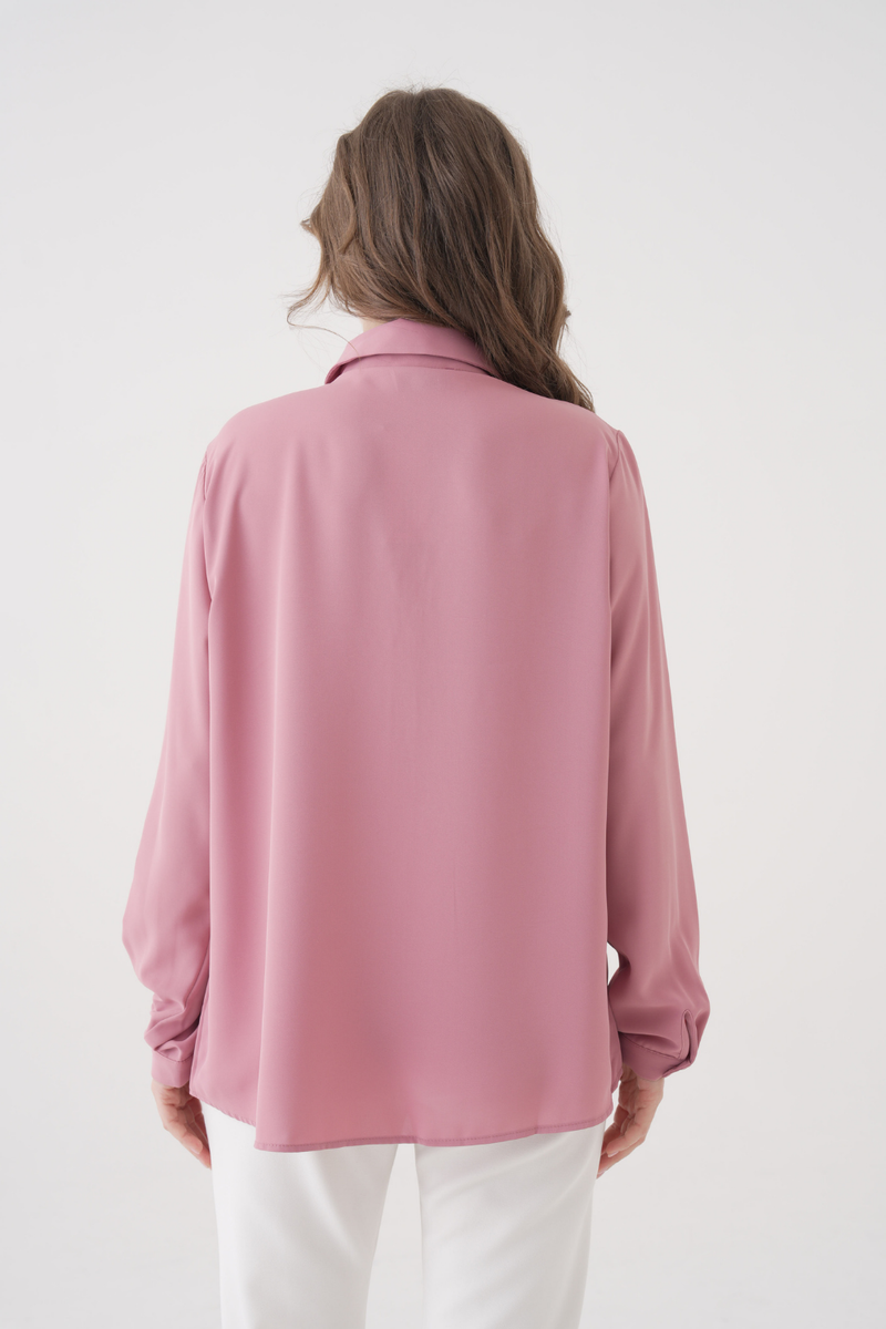 Relaxed Fit Long Sleeves Cuff Detailed Top in Pink