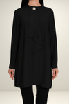 Relaxed Fit Long Sleeves Brooch Detailed Tunic