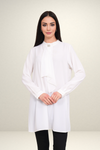 Relaxed Fit Long Sleeves Brooch Detailed Tunic