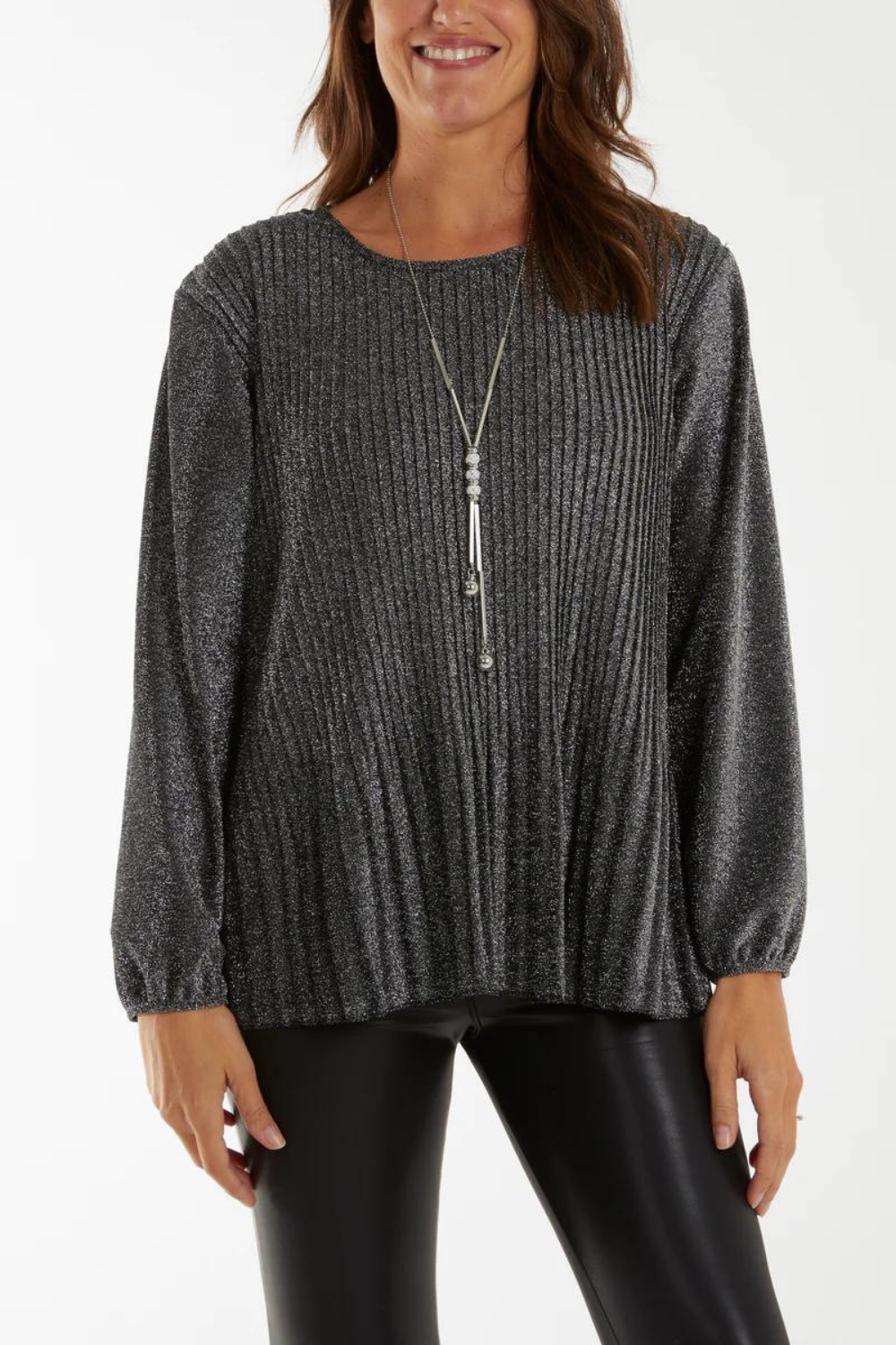 Silver clearance glitter sweater