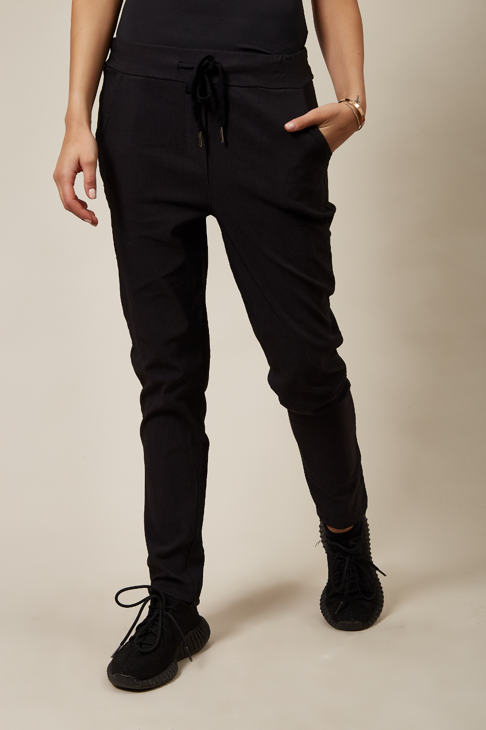 Stretch Trousers In Black