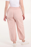 Relaxed Fit Button Detailed Trousers in Pink