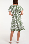 Oversized Floral V-Neck Boho Style Smocked Mini Dress