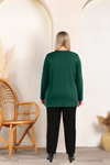Relaxed Fit Long Sleeve Elegant Blouse with Ruffle Neckline