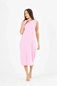 Pink 100% Cotton Jersey 120 cm Slip Dress