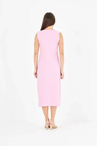 Pink 100% Cotton Jersey 120 cm Slip Dress