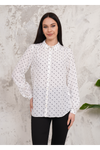 Oversized Long Sleeves Moon Printed Shirt in White