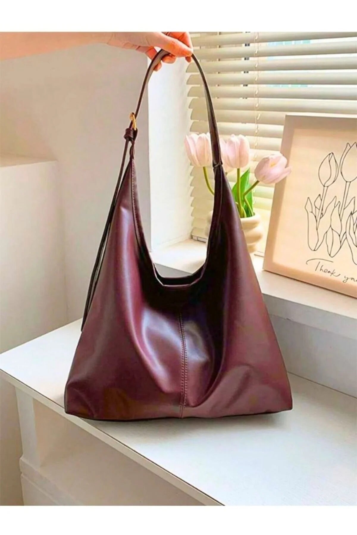 Soft Textured Shoulder Bag – Premium Craftsmanship in Smooth Vegan Leather