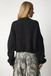 Balloon Sleeve Basic Knit Sweater