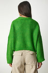 Balloon Sleeve Basic Knit Sweater