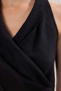 Modal Wrap-Front Woven Blouse