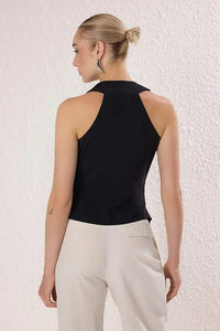 Modal Wrap-Front Woven Blouse