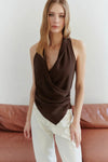 Modal Wrap-Front Woven Blouse
