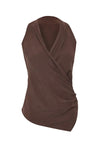 Modal Wrap-Front Woven Blouse