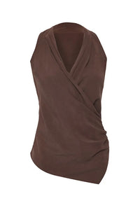 Modal Wrap-Front Woven Blouse