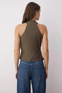 Modal Wrap-Front Woven Blouse