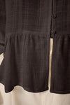 Cotton-Textured Regular Fit Woven Shirt with Lace Sleeve Detail