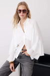Boho Woven Shirt with Ruffle Details
