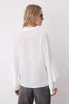 Boho Woven Shirt with Ruffle Details
