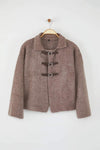 Soft-Textured Coat-Style Knit Cardigan