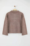 Soft-Textured Coat-Style Knit Cardigan
