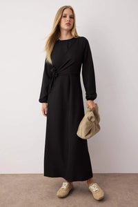 Linen-Look Woven Dress