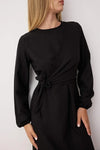 Linen-Look Woven Dress